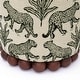 preview thumbnail 5 of 17, Dex Leopard Pattern Jacquard Upholstered Round Ottoman