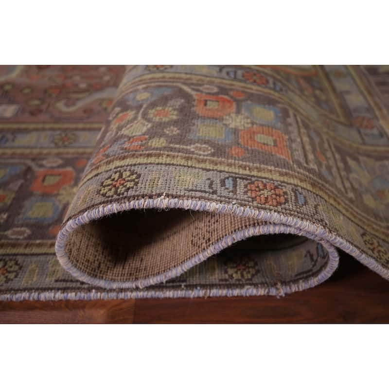 Geometric Tabriz Persian Vintage Area Rug Handmade Wool Carpet - 7'6"x 11'0"