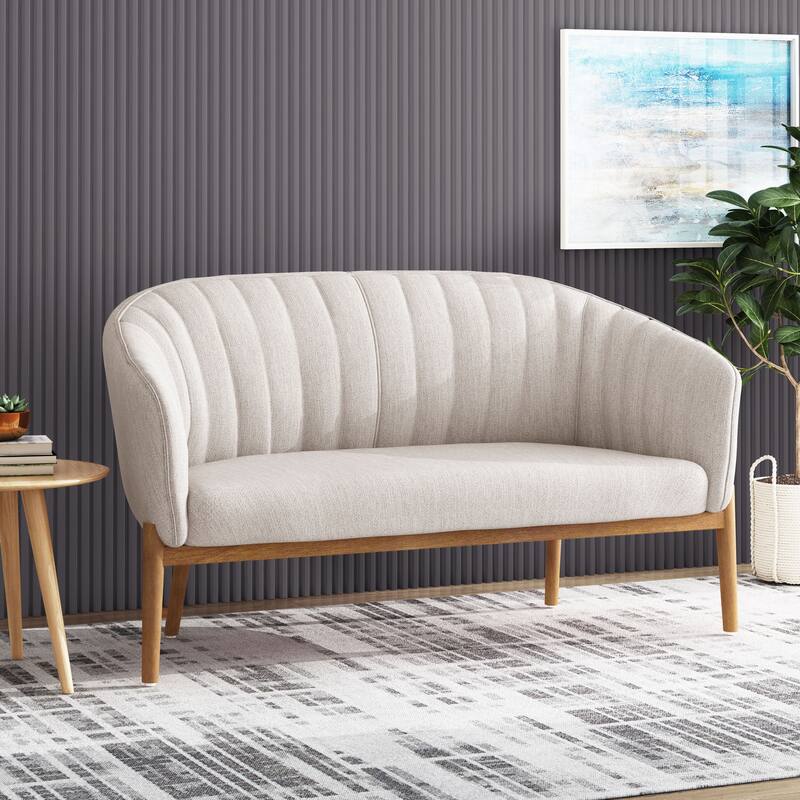Mid Century Modern Straight Design Loveseat