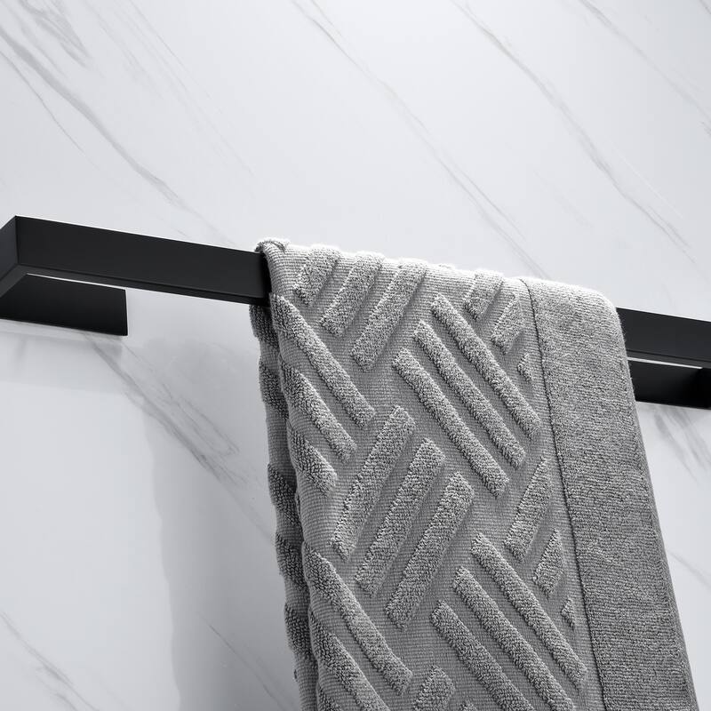 Wall Mounted 4-Piece Stainless Steel Bathroom Hardware Set Towel Bars Robe Hook Kit