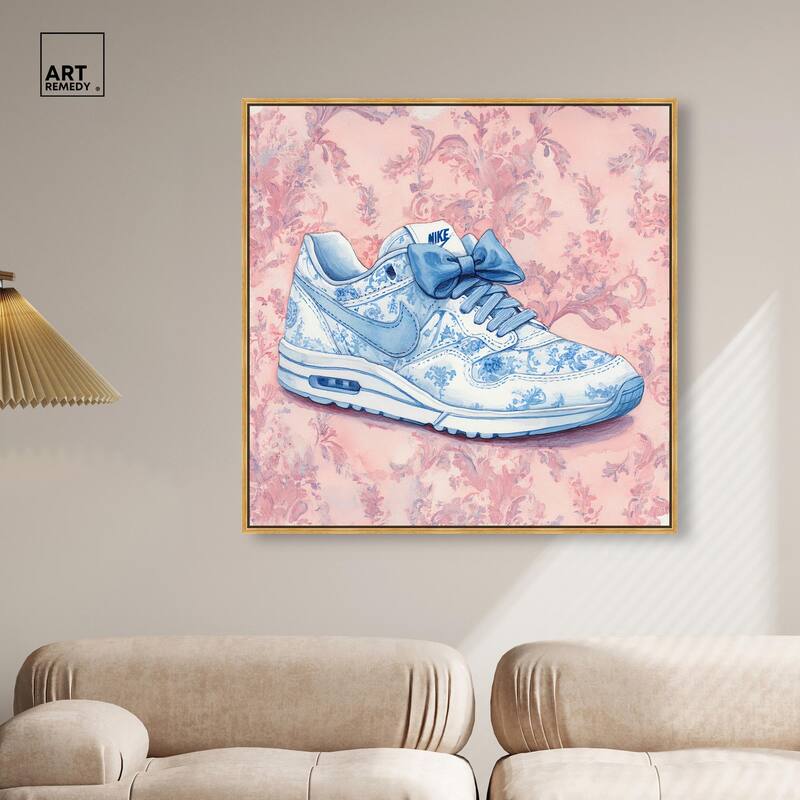 Blue Bow Sneaker II Canvas by Art Remedy