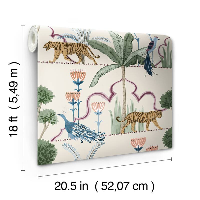 NuWallpaper Laos Taupe Peel and Stick Wallpaper