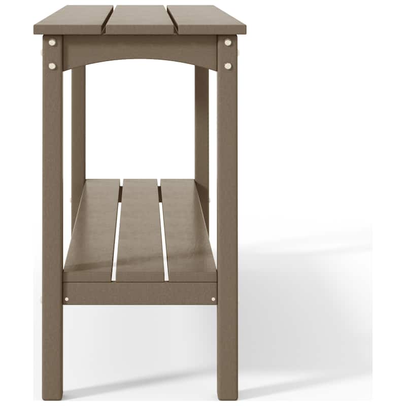Laguna Hdpe All Weather Outdoor Patio Two Shelf Table