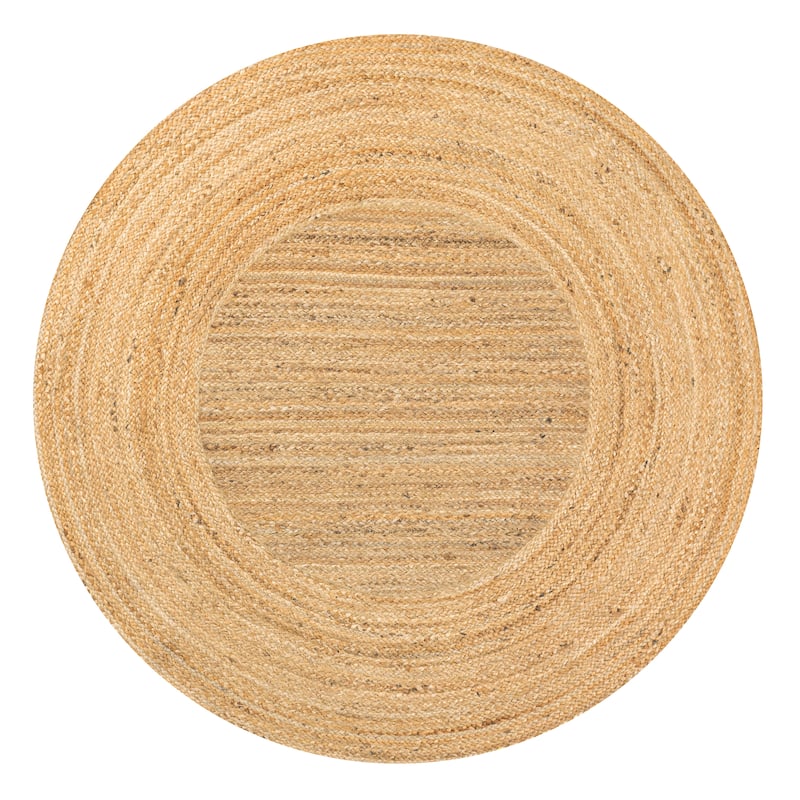 JONATHAN Y Piper Two-Tone Jute Hippy Circle Area Rug - 4' Round