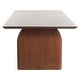 preview thumbnail 4 of 7, Brown Mango Wood Mid Century Modern Dining Table with Arched Legs
