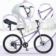 preview thumbnail 1 of 25, Freestyle Kids Mountain Bike, Double Disc Brakes Children's Bicycle Purple - 12-15 Years