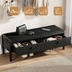 preview thumbnail 14 of 12, Fluted Shoe Storage Bench with Drawers and Cushioned Seat, 47.2 Inch Entryway Bench for Bedroom Living Room Hallway
