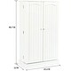 preview thumbnail 2 of 4, 41" Kitchen Pantry, Farmhouse Pantry Cabinet, Storage Cabinet with Doors and Adjustable Shelves 41" H x 23.2" W x 12" D (White)