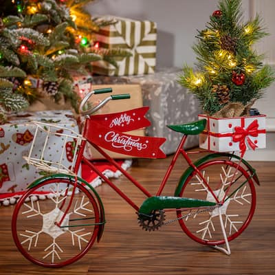 22 in. Illuminated Metal Holiday Bicycle