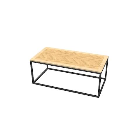 Historical Culture Mid-century Modern Rectangular Mango Wood Coffee Table By ComfyStyle