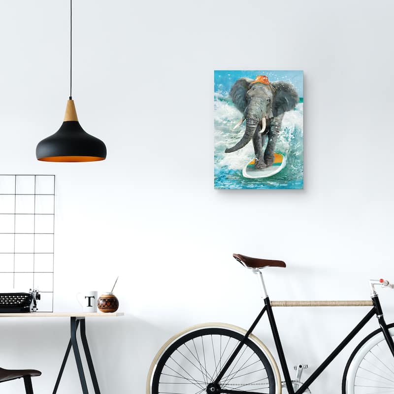 Surfing Safari by Studio Arts Canvas Art Print