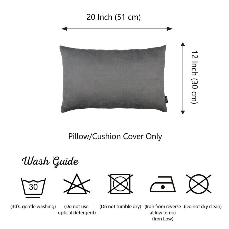 Honey Set of 2 Decorative Throw Pillow Cover Solid Color Lumbar