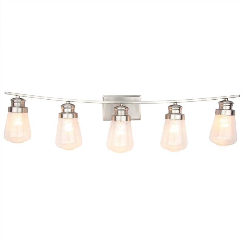 5 Light Vanity lighting in Brushed Nickel Finish - Nickel
