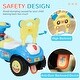 preview thumbnail 13 of 16, Qaba Toddler Push Car, Foot to Floor Ride on Car with Horn, Light, Music, Anti-Over-Backwards Device & Under Seat Storage