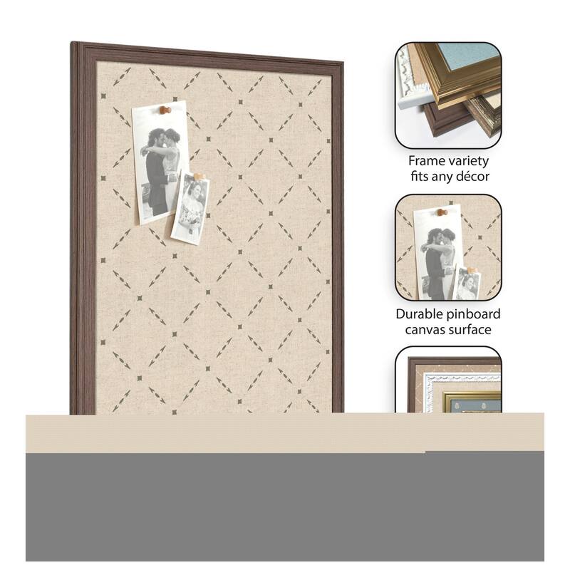 Kate and Laurel Pinboard Green Lattice Print