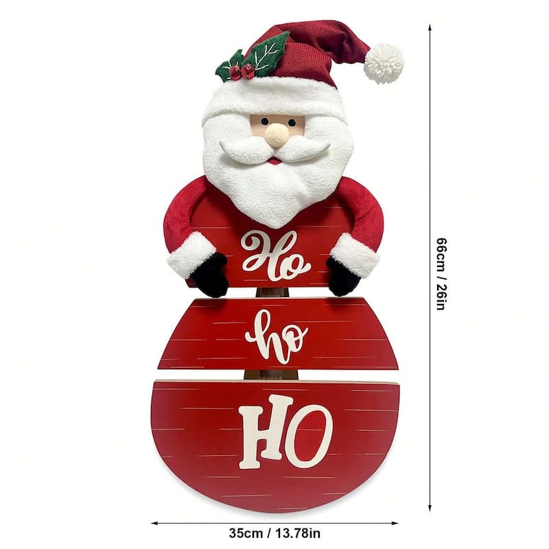 28‘’ H Wooden Snowman Christmas Porch Sign, Outdoor Christmas Decorations for Porch & Front Door Holiday Décor