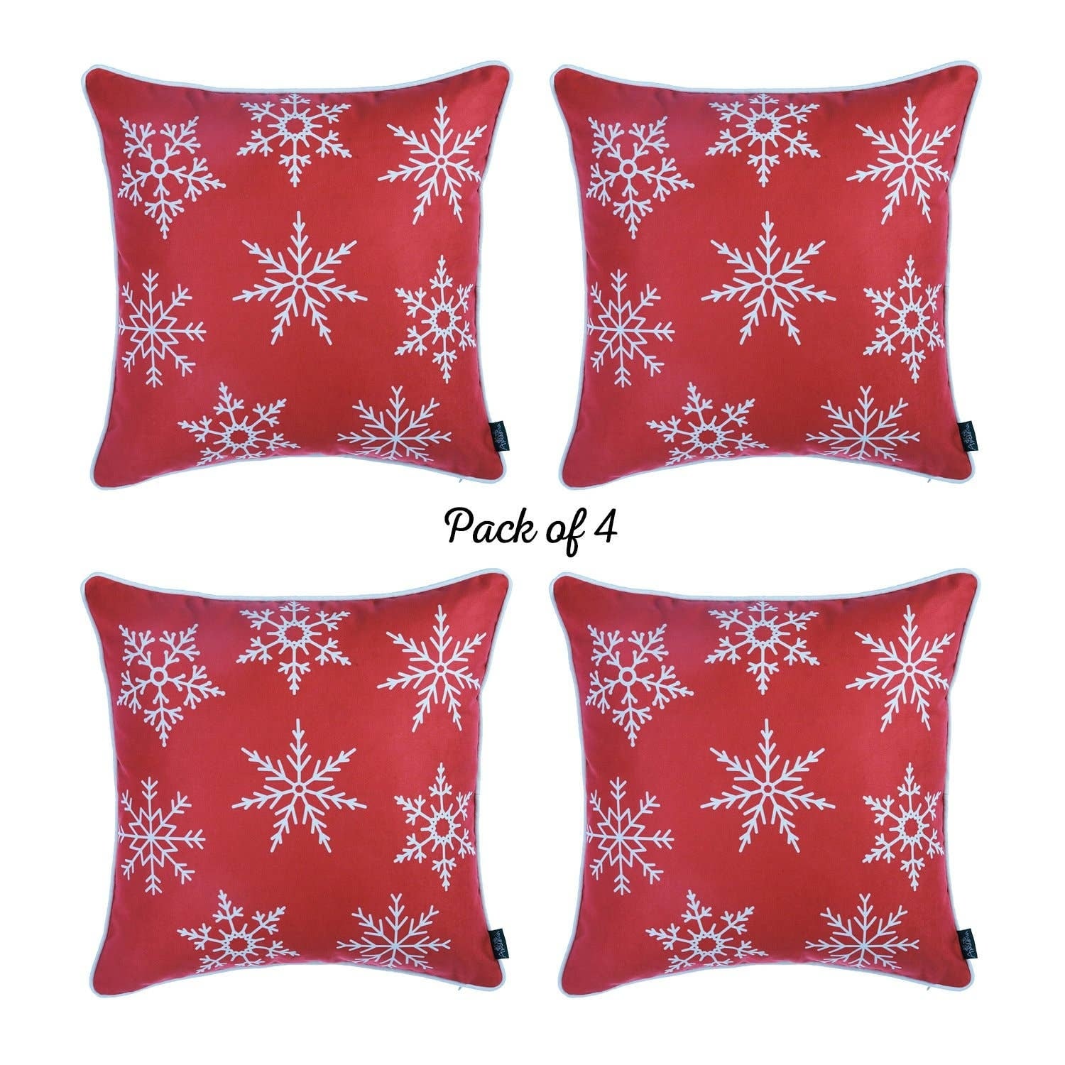 Christmas Snowflakes Throw Pillow Covers & Insert (Set of 4) - On Sale -  Bed Bath & Beyond - 34737304