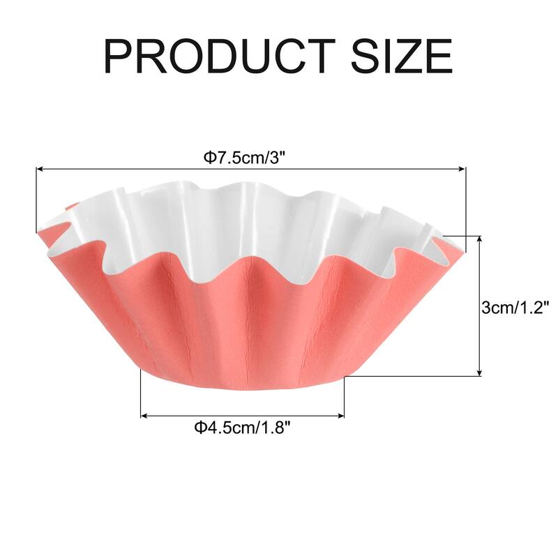 50 Pcs Cupcake Liners, Muffins Paper Baking Cups Wrappers Standard - Red