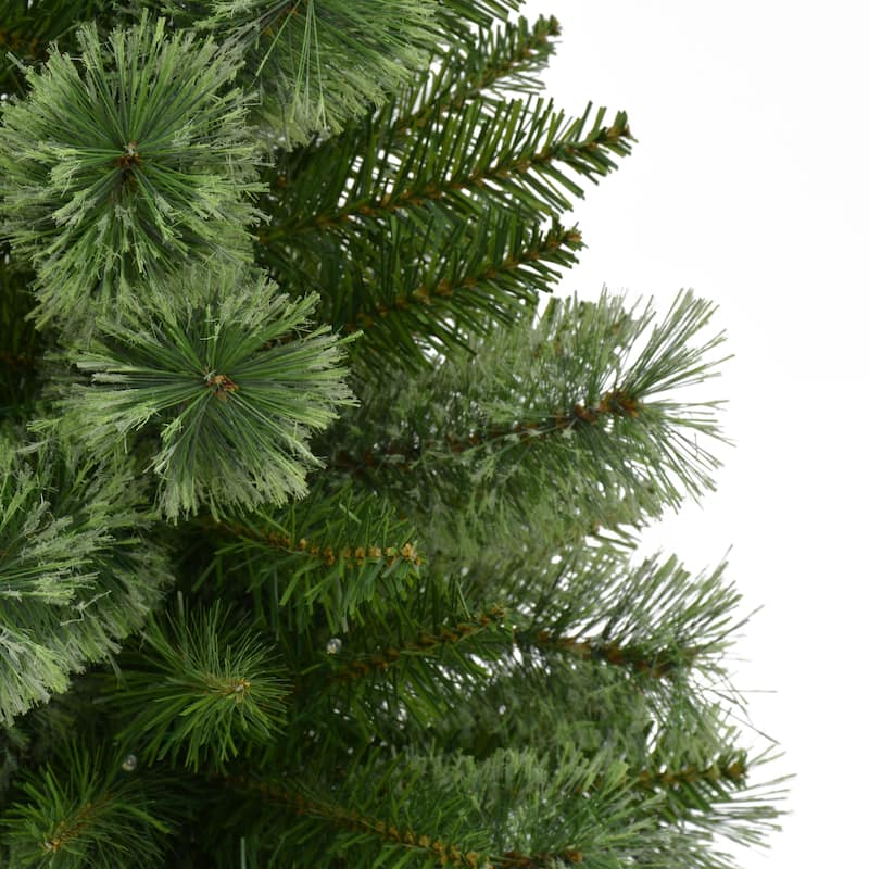 Puleo International Set of 2 Artificial Battery-Operated Pre-Lit Potted Christmas Trees