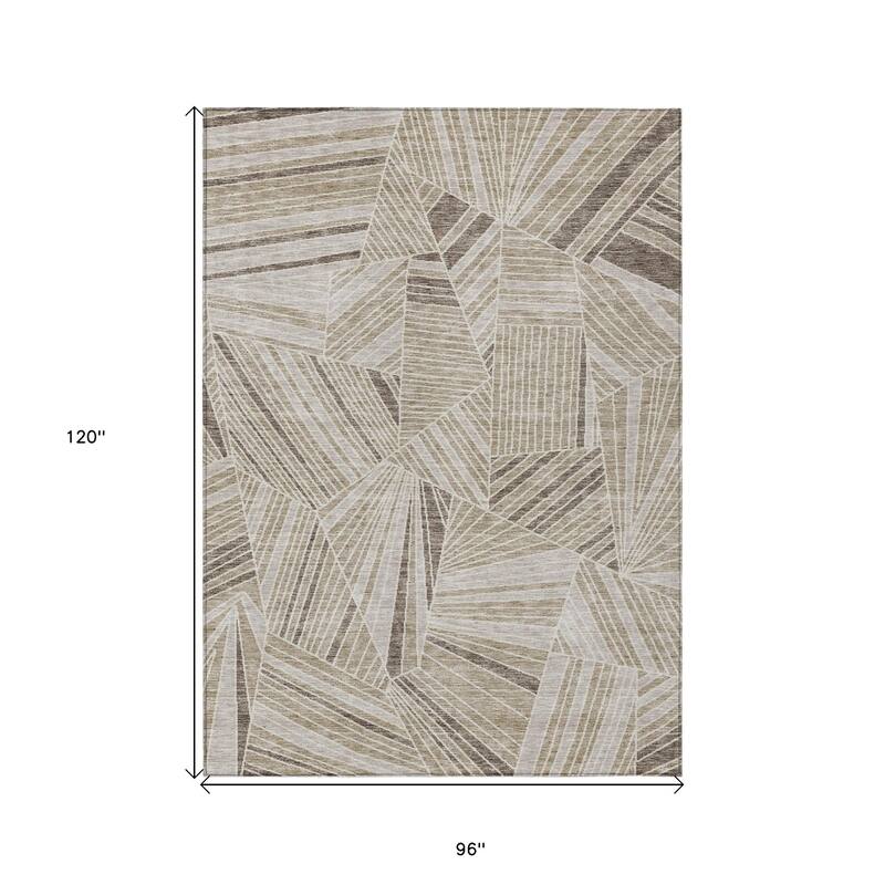 HomeRoots Geometric Transitional Rectangle Outdoor Rug