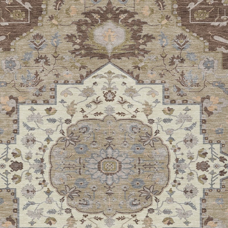 HomeRoots Oriental Traditional Rectangle Outdoor Rug