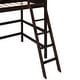 preview thumbnail 6 of 11, Espresso Twin Size Solid Wood Loft Bed with Ladder and Fence for Bedroom, Boys and Girls