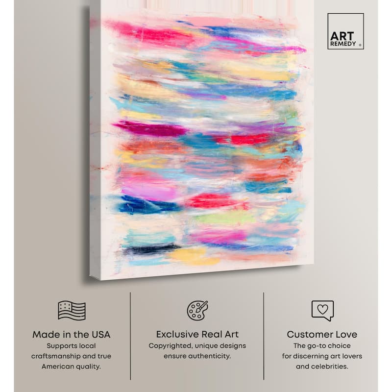 Color Bands Canvas by Art Remedy, Gallery Wrapped