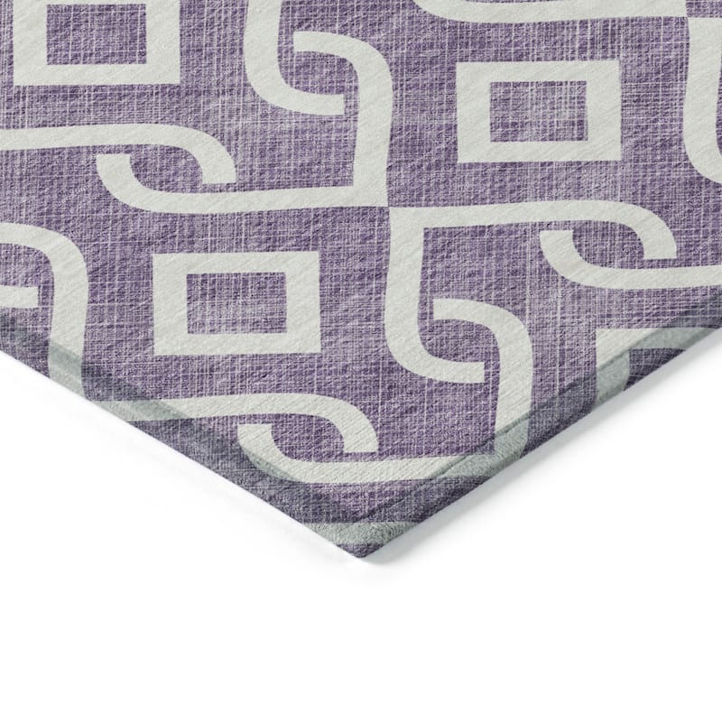 HomeRoots Geometric Transitional Rectangle Outdoor Rug