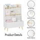 preview thumbnail 6 of 11, White Kids Toy Storage and Bookshelf Magazine Rack Cabinet Organizer - 26.77”L x 12.6”W x 36.61”H