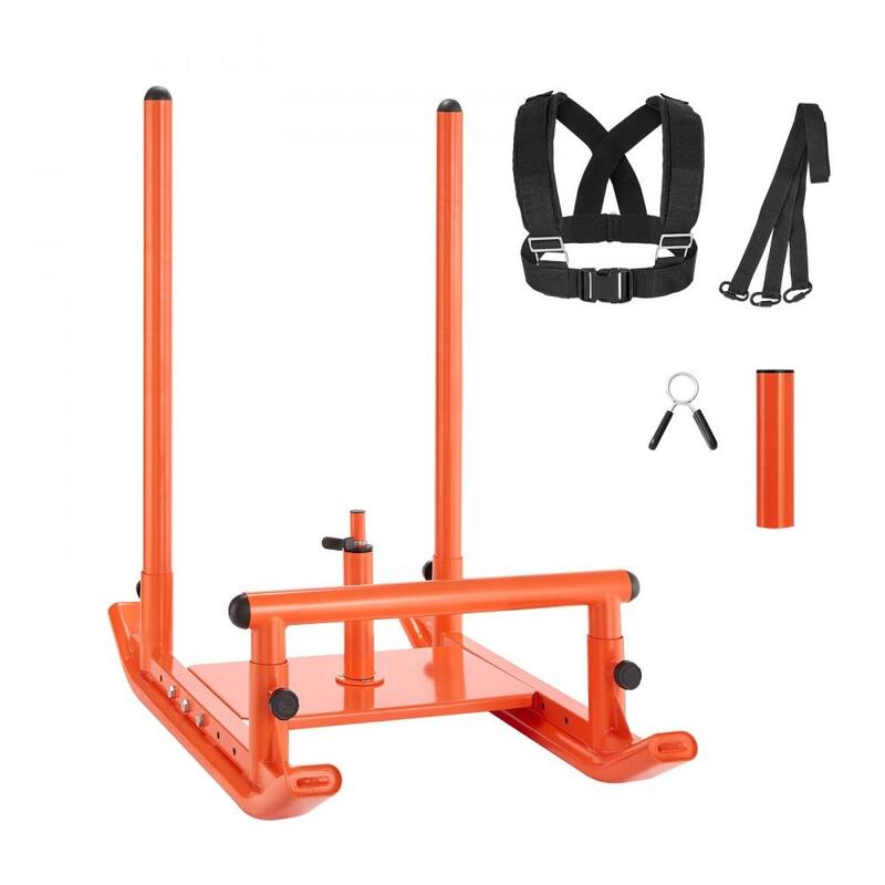 Steel Speed Training Sled with Adjustable Harness and Shoulder Straps for Strength Workouts - 40.6” x 26” x 40.9”