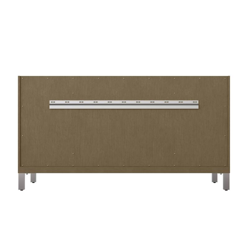 Chicago 60" Double Vanity, Walnut Whisper