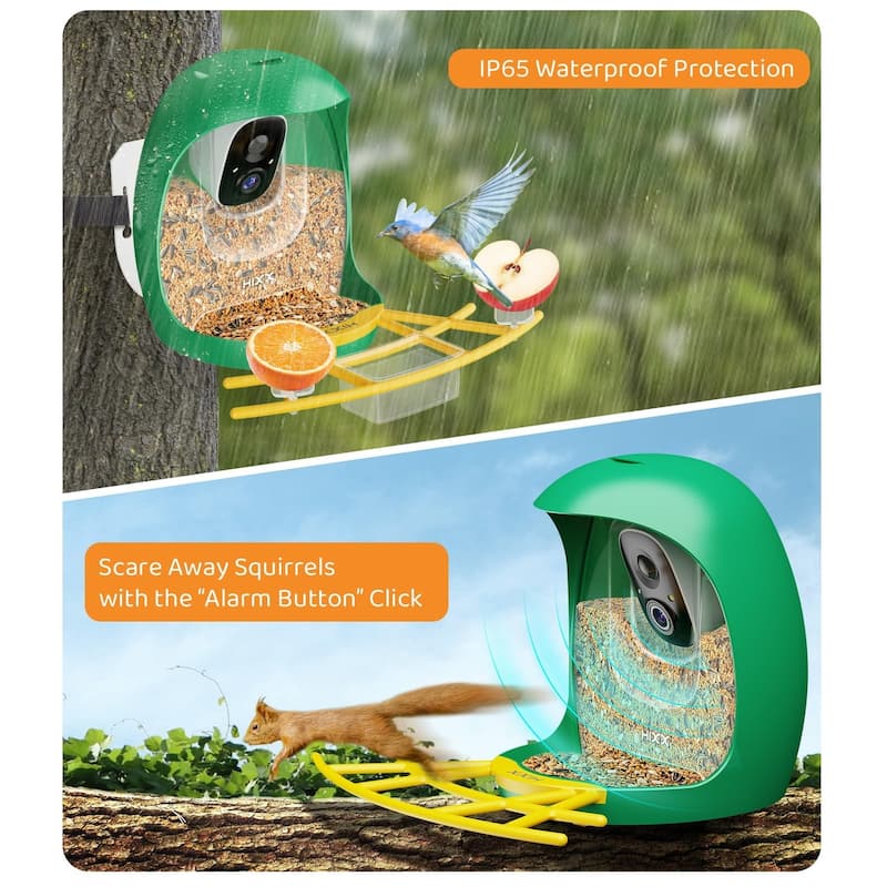 Smart Bird Feeder with Camera 2K HD Live