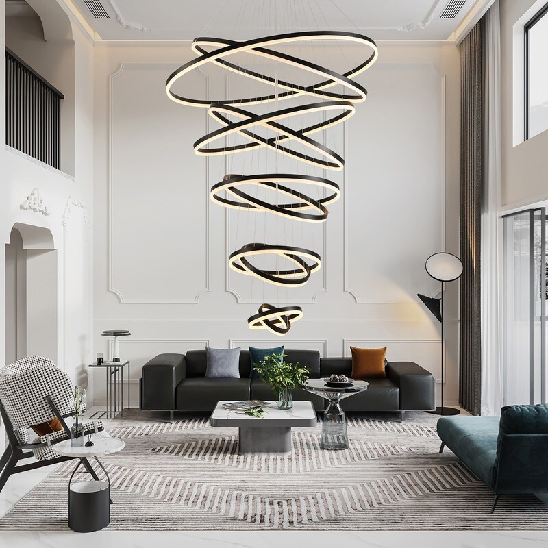 Modern led ring chandelier on sale