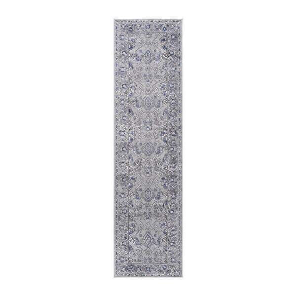 slide 2 of 6, LOOM & LUXE Collection 2X8 Medallion Indoor/Outdoor Area Rug - 96" D x 26" W x 0.35" H