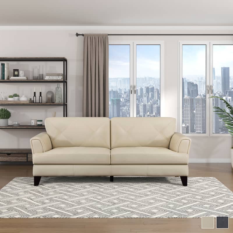 Howe Leather Living Room Sofa