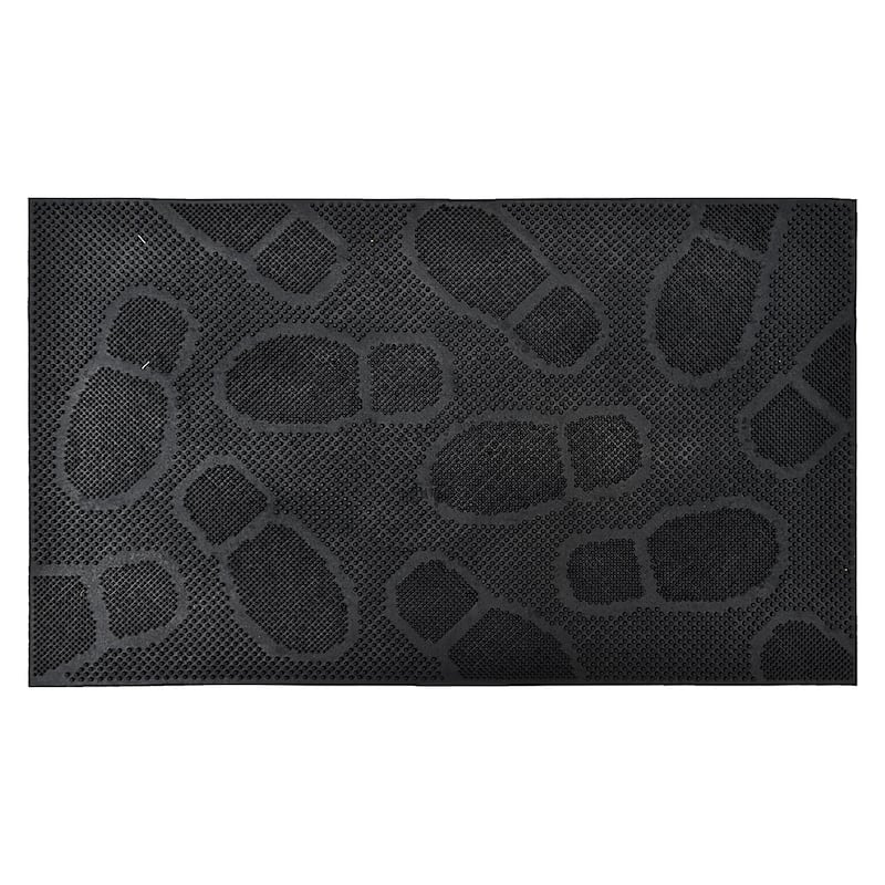 Outdoor Front Door Mat 30x18 Rubber Shoeprint