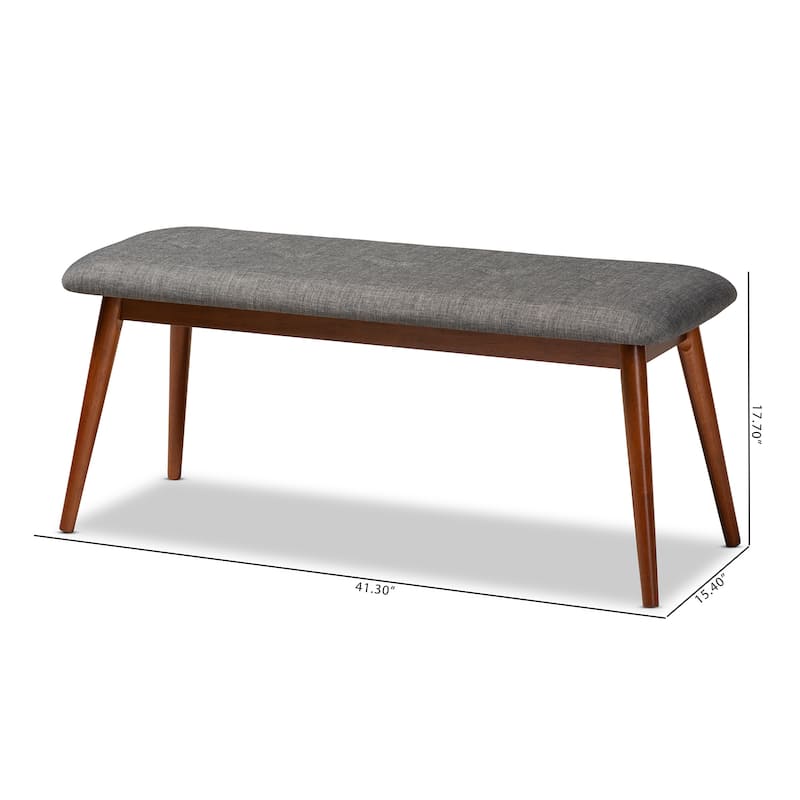 Carson Carrington Ulfshult Mid-century Modern Fabric Dining Bench