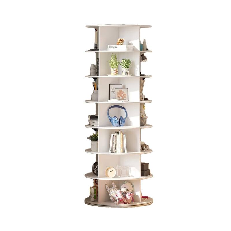 Spinning Shoe Rack Tower with 7 Tiers for 28 Pairs, for Handbag Rotate Shoes Closet Organization, Hallway, Entryway