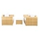 preview thumbnail 46 of 52, SAFAVIEH Outdoor Patio Furniture Machie 4-Piece Conversation Set