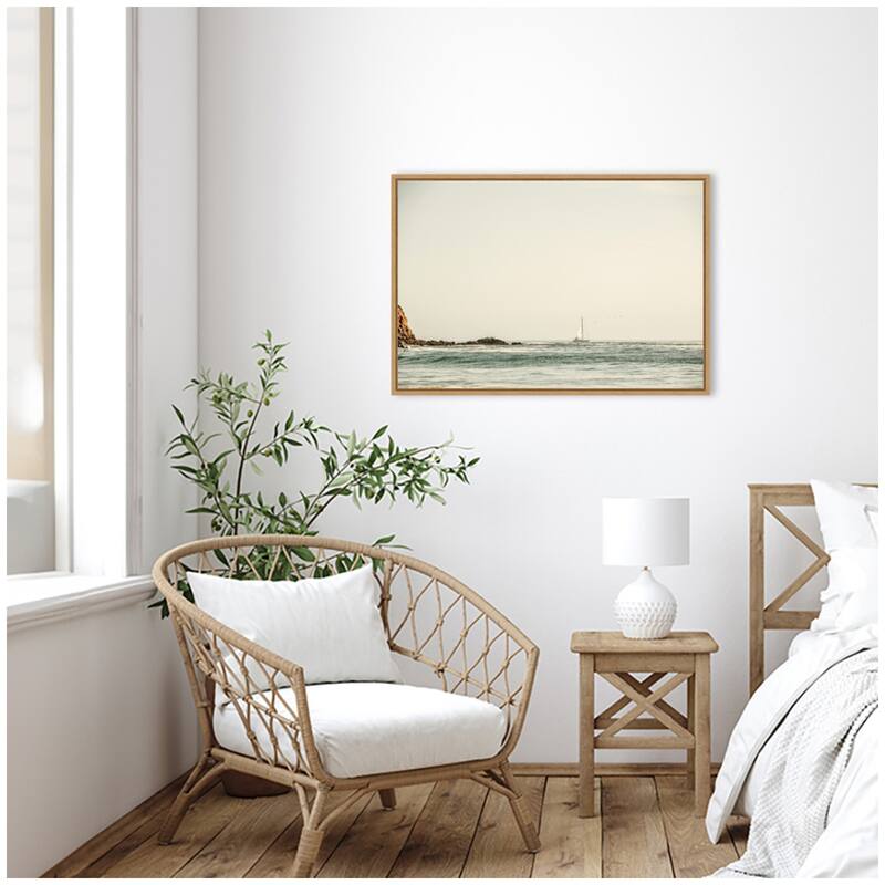 Kate and Laurel Sylvie Sailing the Pacific Framed Canvas by Alicia Bock