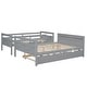 preview thumbnail 9 of 15, Twin over Full Bunk Bed with Ladder, Twin Size Trundle, Safety Guardrail