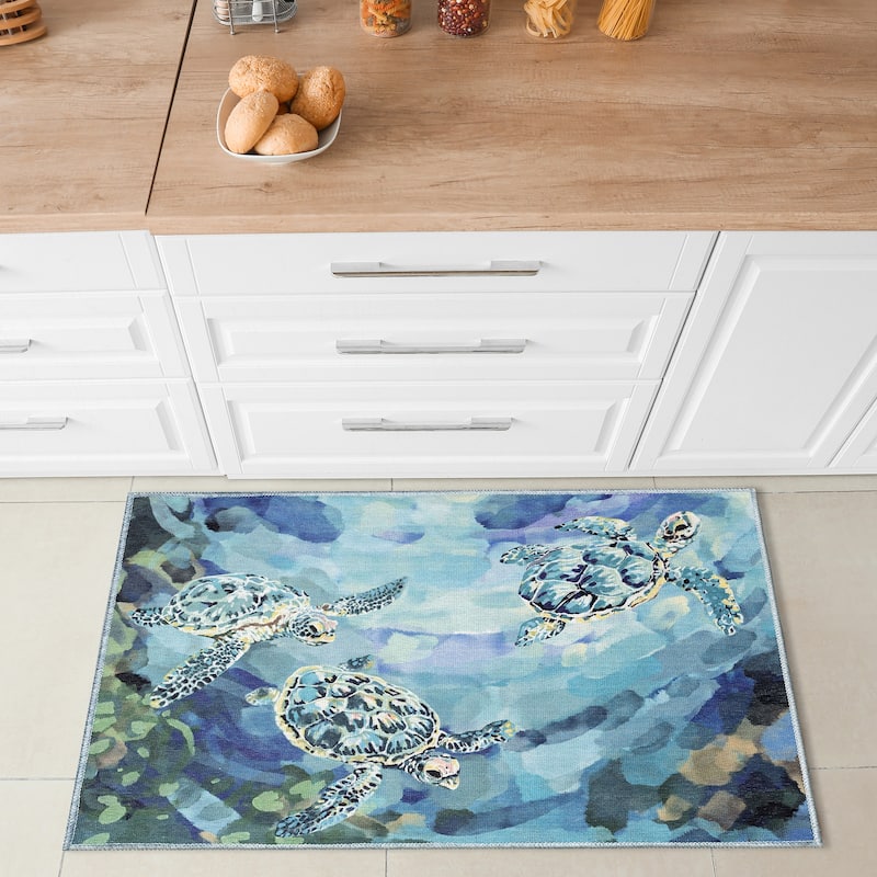 Liora Manne Impressions Seaturtles Indoor/Outdoor Mat