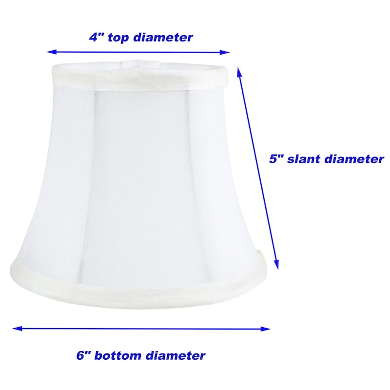 Meriville Faux Silk Clip On Chandelier Lamp Shades, 4-inch by 6-inch by 5-inch