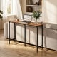 preview thumbnail 1 of 6, 55'' Counter Height Bar Dining Table with Metal Frame Rectangular Pub Sofa Table for Kitchen ,Living Room Brown