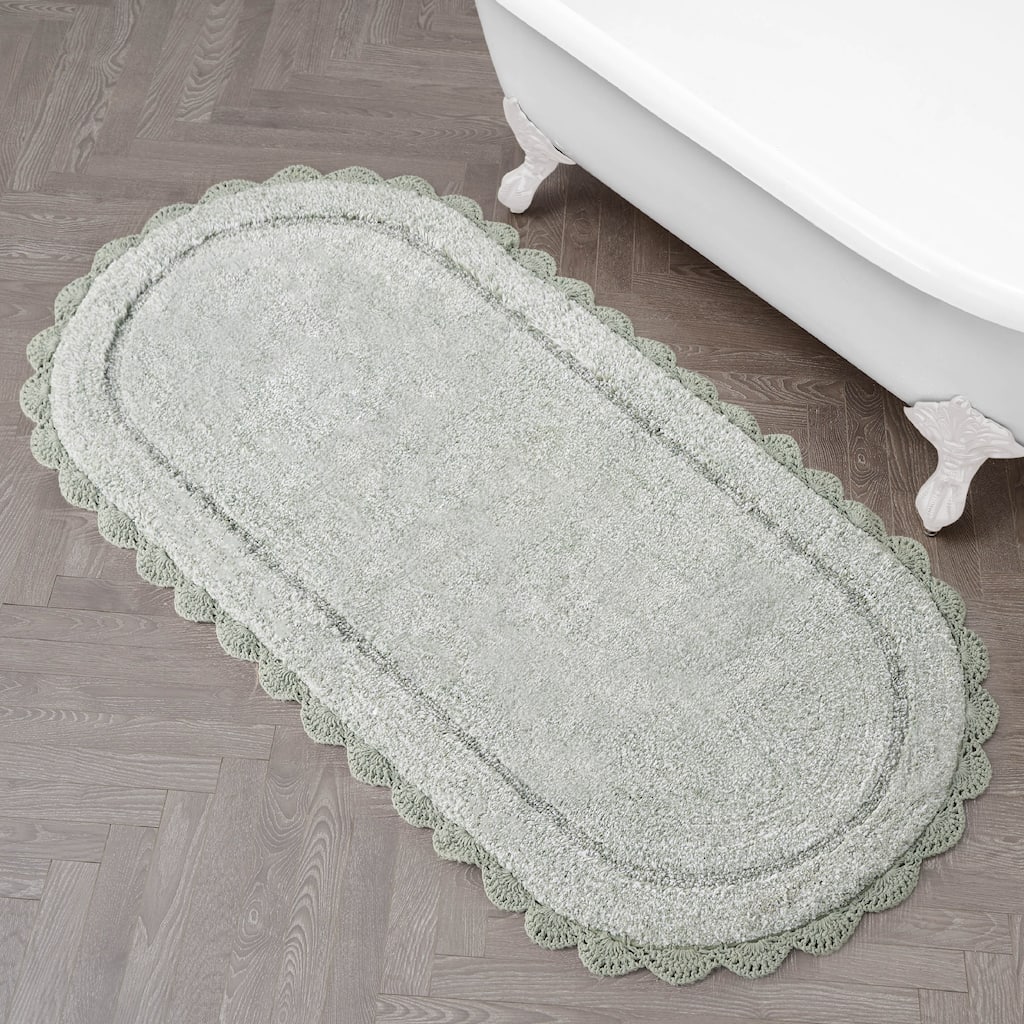 Laura Ashley Eloise Crochet Border Bath Mat