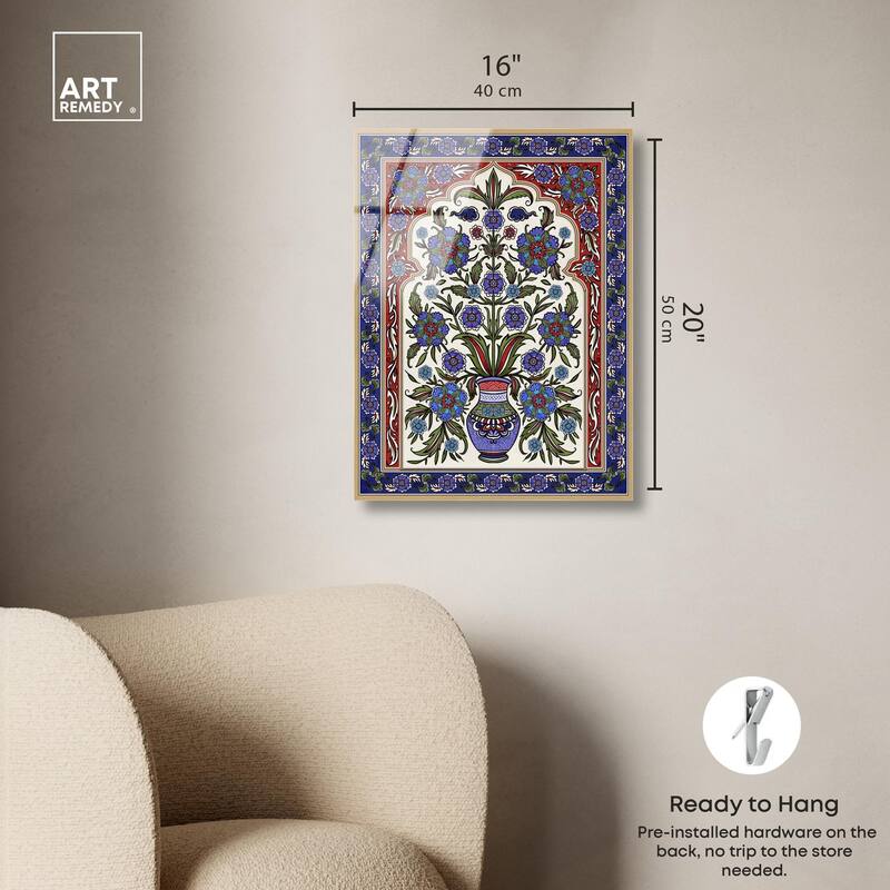 Royal Vase Bloom Acrylic by Art Remedy, Ready to Hang