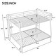 preview thumbnail 15 of 28, Metal Bunk Bed with Ladder and Guardrails, Cozy Sleeping Space, Full XL over Queen