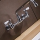 preview thumbnail 5 of 17, Vibrantbath Kitchen Faucet Wall Mount Swivel Spout 2 Handle Restaurant Chrome