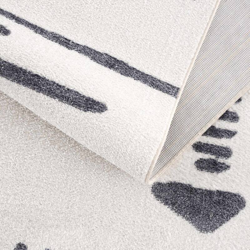 Hauteloom Eitan Modern Abstract Contemporary Machine Washable Area Rug