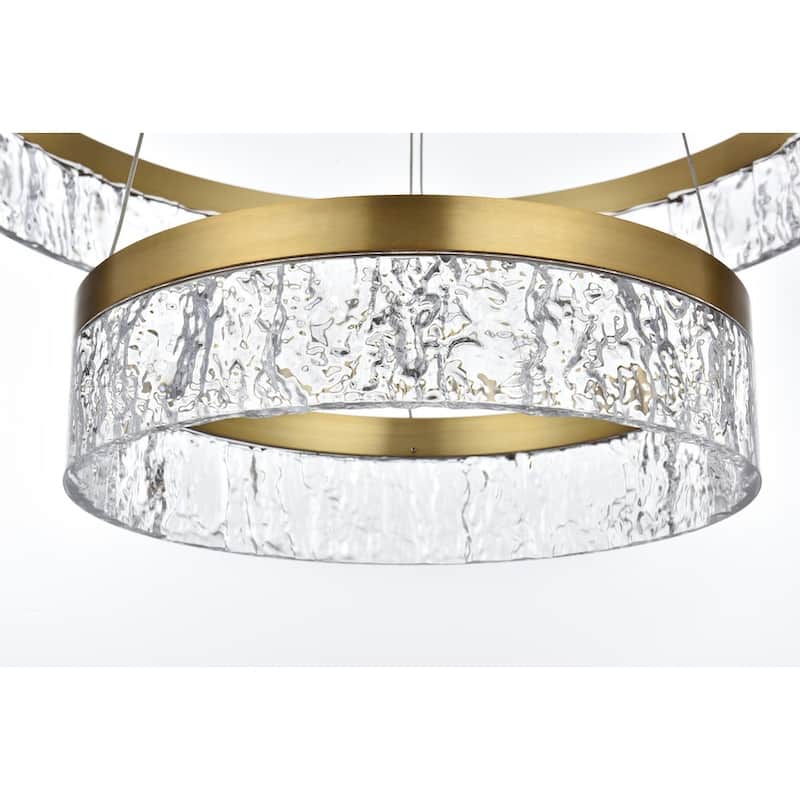 Elegant Lighting 2050G22 Linden 22" Wide LED Ring Chandelier - 3006